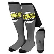 Big Bang Theory Black Bazinga Caped Socks